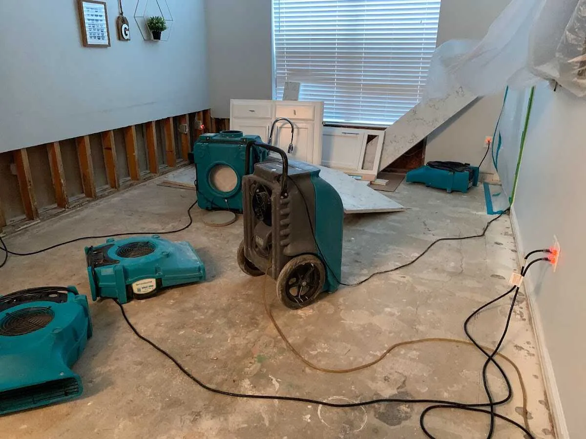 Dehumidifier in flood-cut room for Water Extraction & Removal in New Port Richey